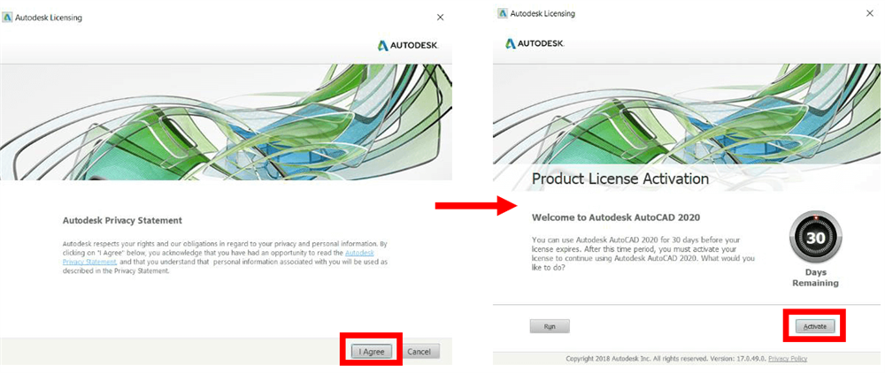 product license activation autocad